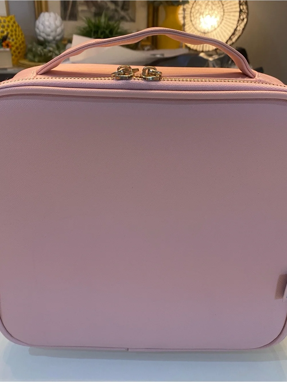 Byser Adjustable Travel Makeup Train Case - Blush Pink